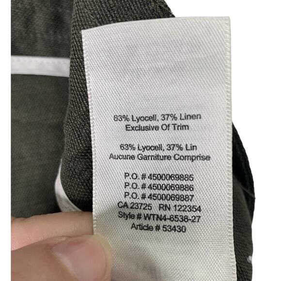 Aritzia Wilfred Allegra Lyocell Linen Shorts Women Size 0 Dark Olive NWT $78 - Picture 7 of 10